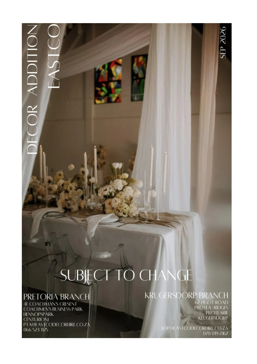 Eastco Décor September 2026 catalogue cover