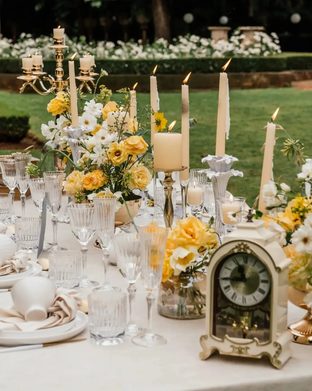 The Belle Team floral and candle styling